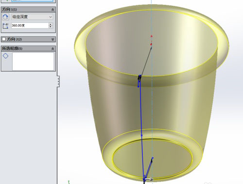 SolidWorks軟件建模學垃圾桶怎么畫－曲面旋轉功能